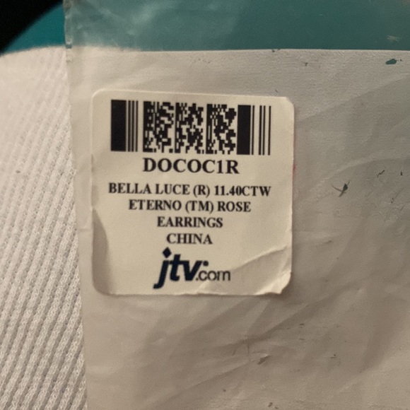 JTV Bella Luce latch, back rose, gold, eternal earrings - Picture 4 of 4